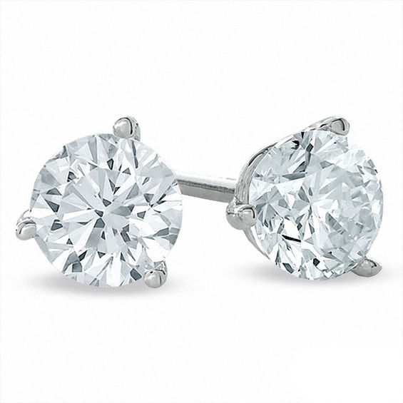 Hoa tai Solitaire  -Solitaire diamond earrings