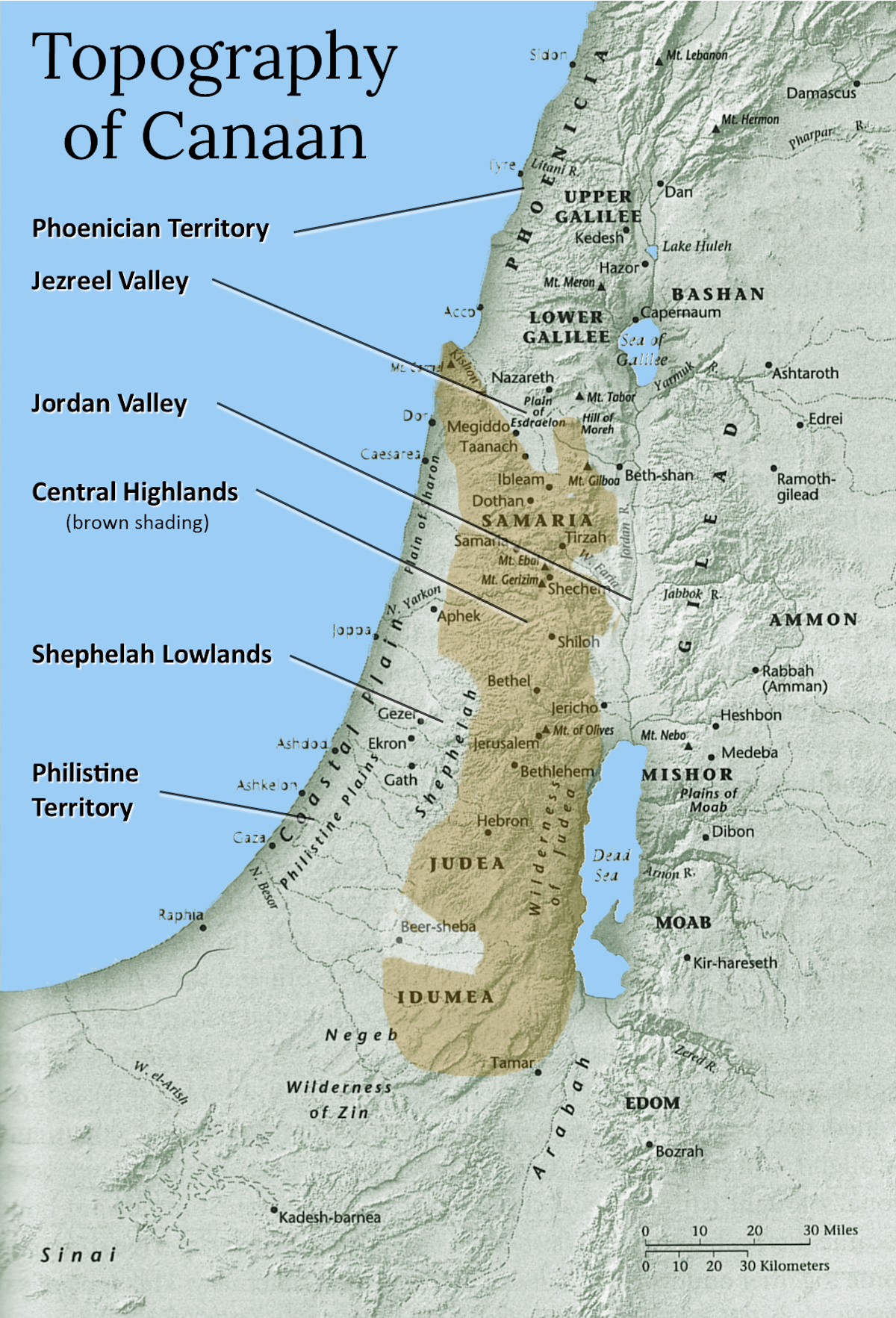History in the Bible Podcast | Map of Ancient Canaan