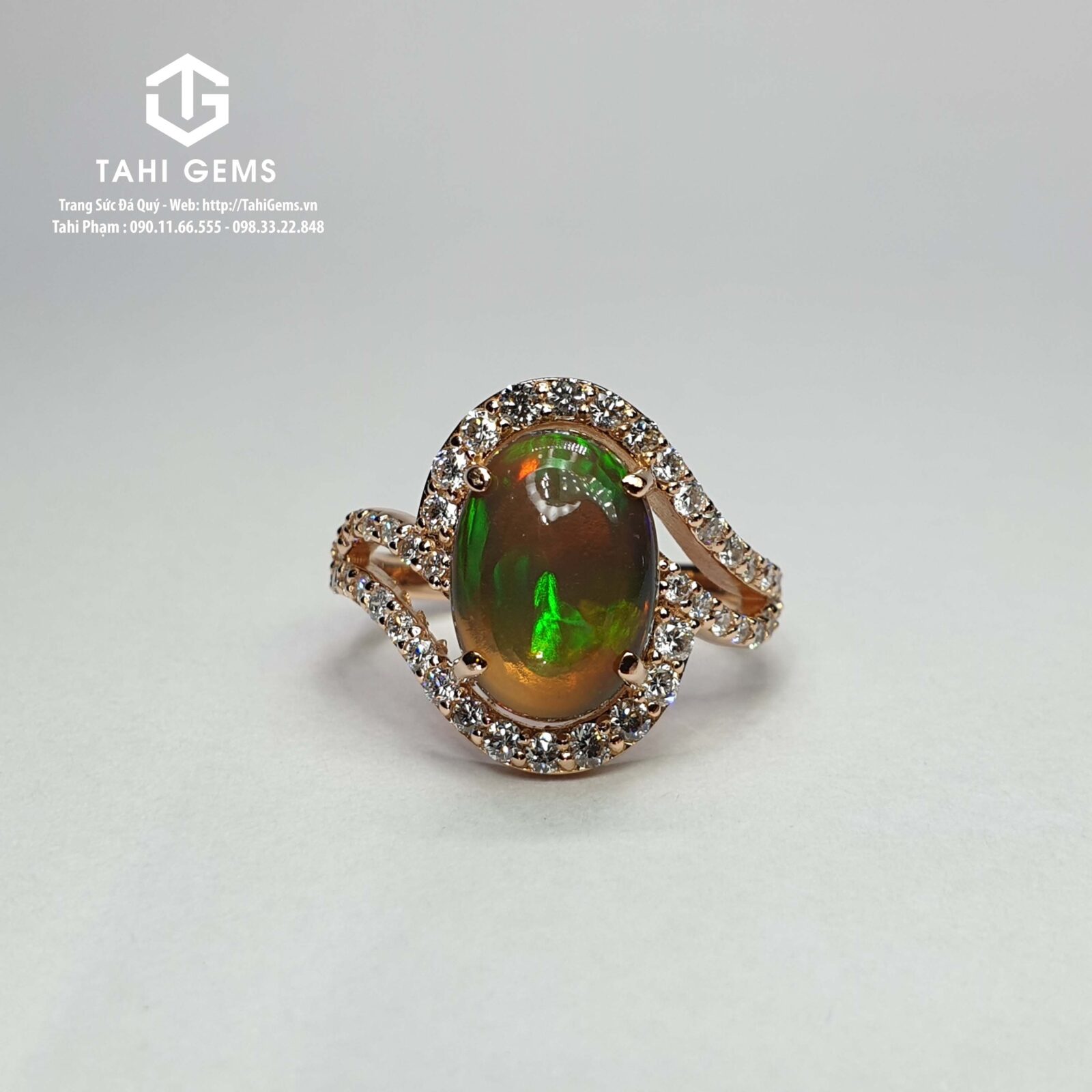 Nhẫn nữ đá quý Opal – Tahi 6248